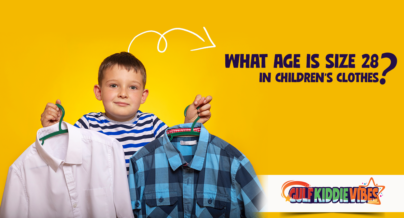 what age is size 28 in children's clothes