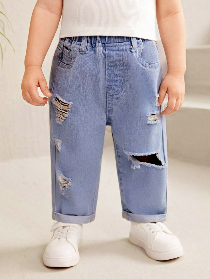 how to dress with ripped jeans kids